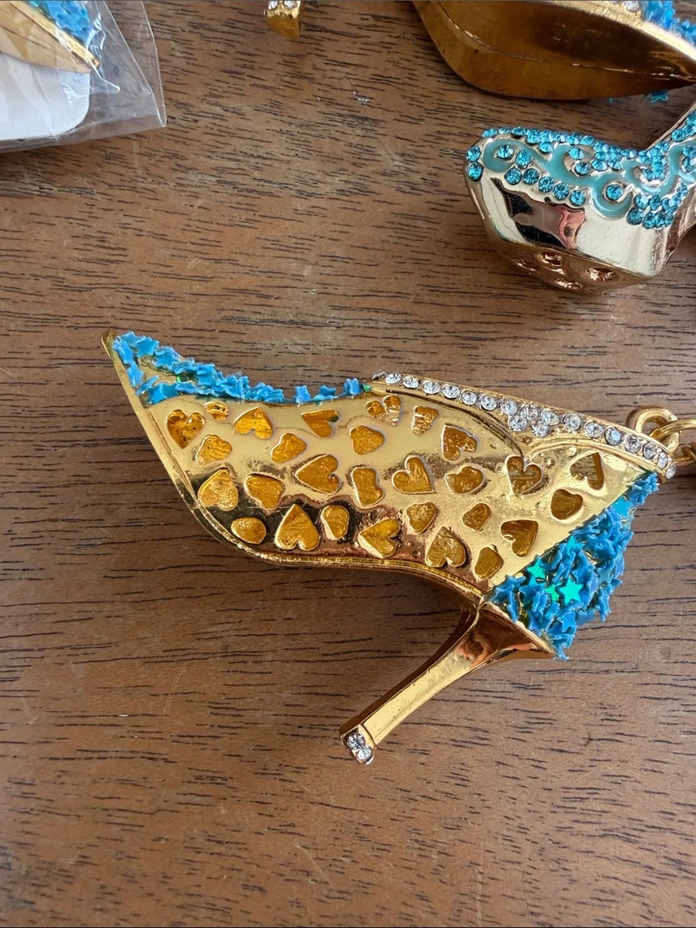 High Heel Shoe Keychains Set of 4 Sparkly